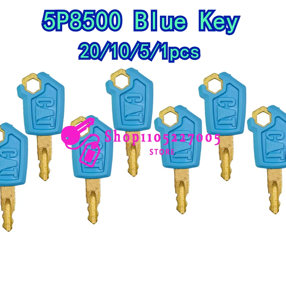 20/10/5/1 Uds nuevas llaves azules 5P8500 CA307 CA320 llave de puerta de encendido de vehículo excavadora 5P-8500 piezas de excavadora