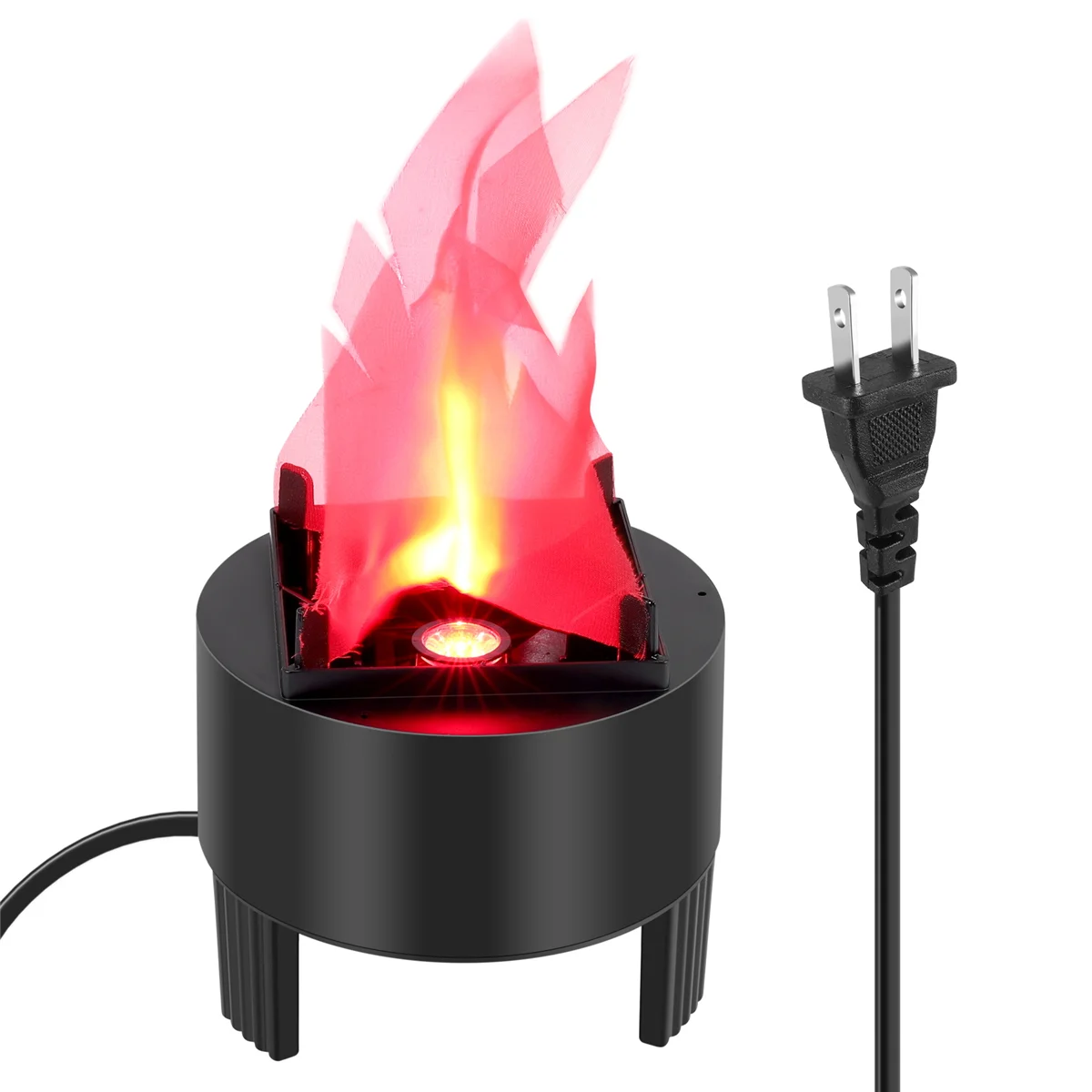 Enquêter électrique Élà LED avec effet de flamme, lampe de feu de camp FlUNICEF, fournitures de décoration de fête pour bar, scène, maison, prise américaine