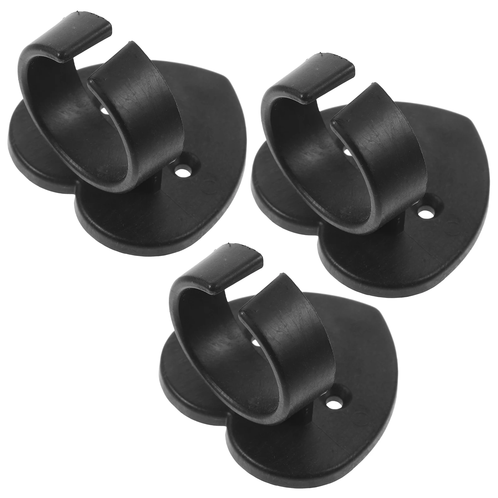 

3pcs Heart Shape Microphone Clips Adhesive Plastic Holder for Wireless Interview Hosting Durable Practical Easy Use Logo Stand