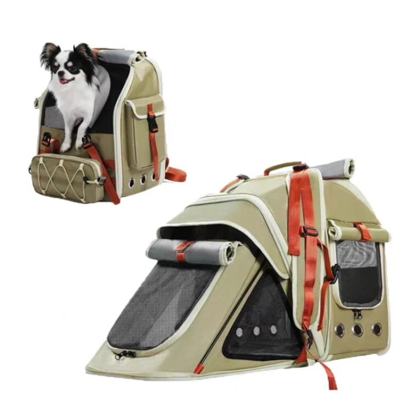 

Premium Portable Cat Carrier Bag with Expandable Compartment, Ideal for Outdoor Adventure