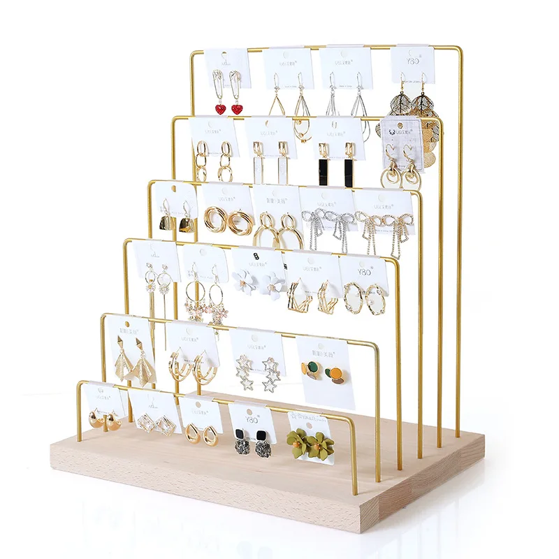 2/3/4/5Layers Metal Earring Display Stand Necklace Earring Display Holder Jewellery Racks Earrings Stud Organizer Earrings