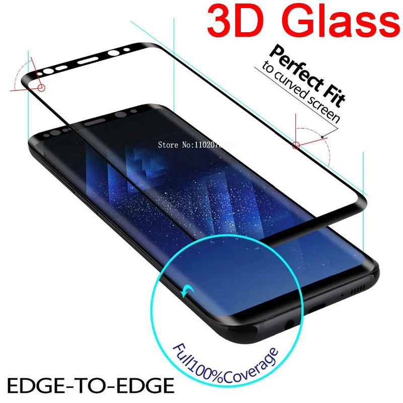 3D Curved Tempered Glass for Samsung Note 8 9 10 Note 20 Ultra Screen Protector for Samsung S8 S9 Plus S10 S20 S21 Ultra Glass