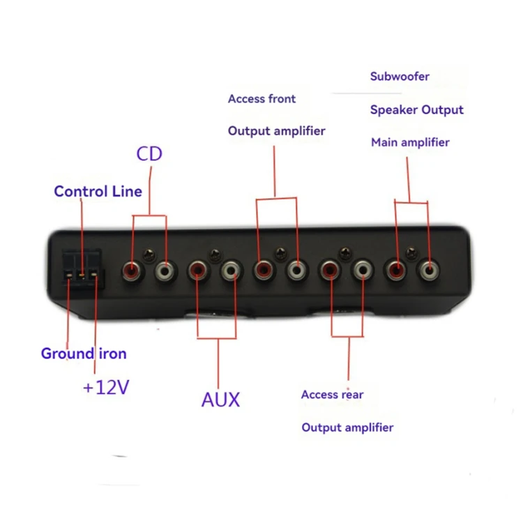 Car Audio EQ High, Medium and Low Tuning Divider Car Equalizer 7 Segments