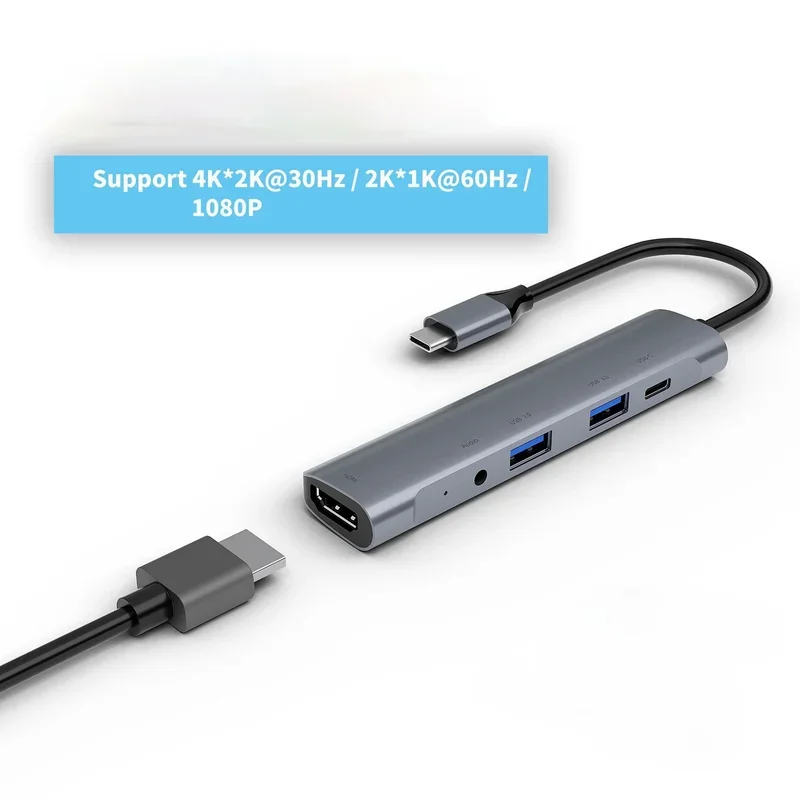 

Адаптер 5 в 1 с портом USB C на HDM USB 3,0 PD для IPad Pro 11/12.9 для Samsung Dex Station MacBook Pro