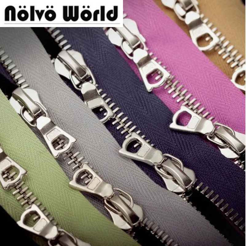 

10yards 63 Colors 5# two way customize color zip DIY metal zipper accessories for sewing bags garments fabric wholesale