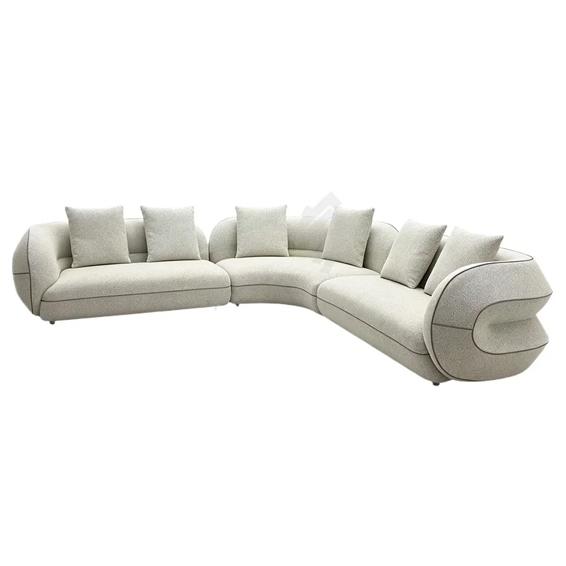 Sofa lamb wool/frosted cloth can be customized B & B villa special-shaped sofa