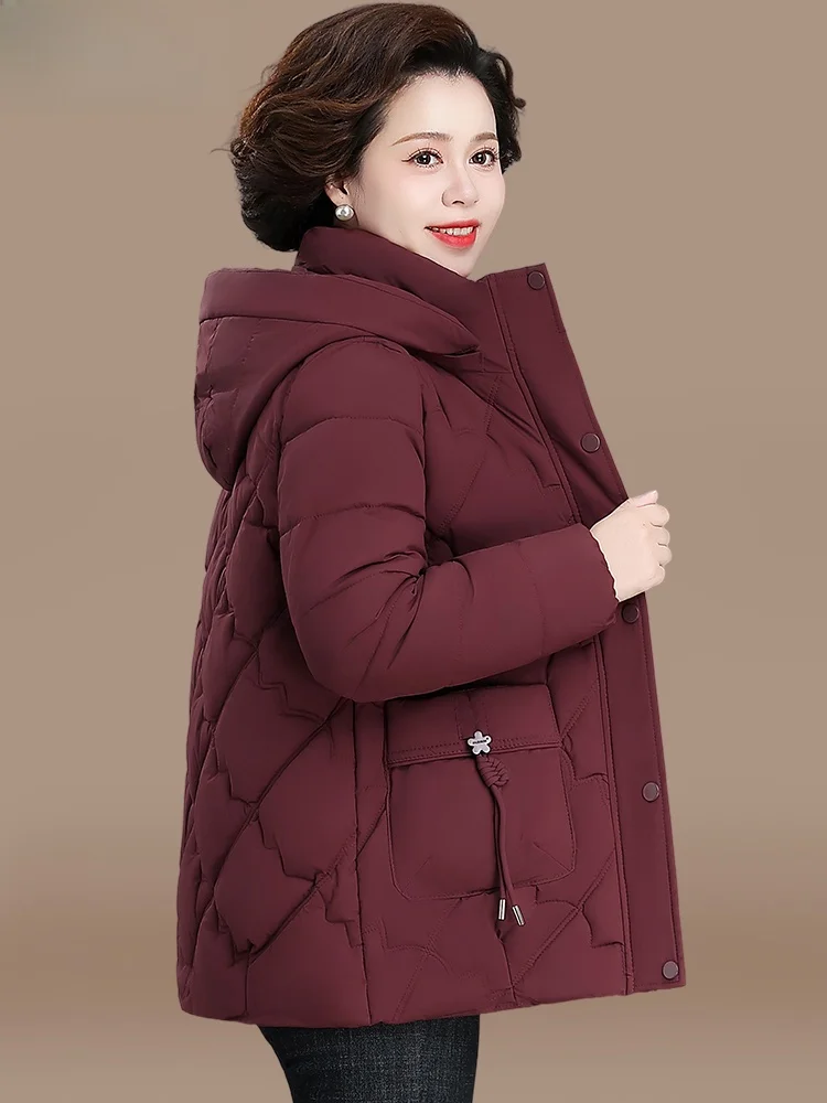 

Утепленная хлопковая женская зимняя куртка с длинными рукавами, на молнии, с капюшоном, однотонная, модная, свободного кроя, для средних размеров