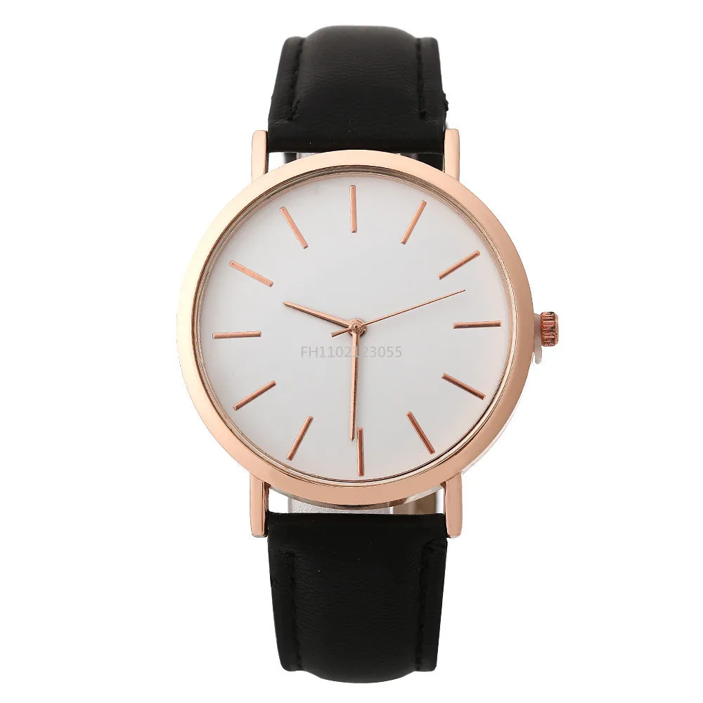 Women Quartz Wristwatch Simple Fashion Watch Leather Strap Ladies Wrist Watches Casual Daily Matching Watch Montre Femme