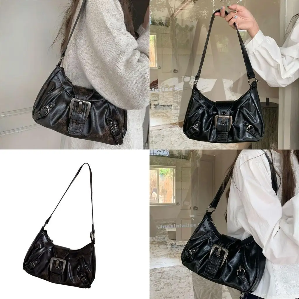 

X90D Women Bag PU Leather Shoulder Bag French Styles Armpit Bag Handbag and Purse