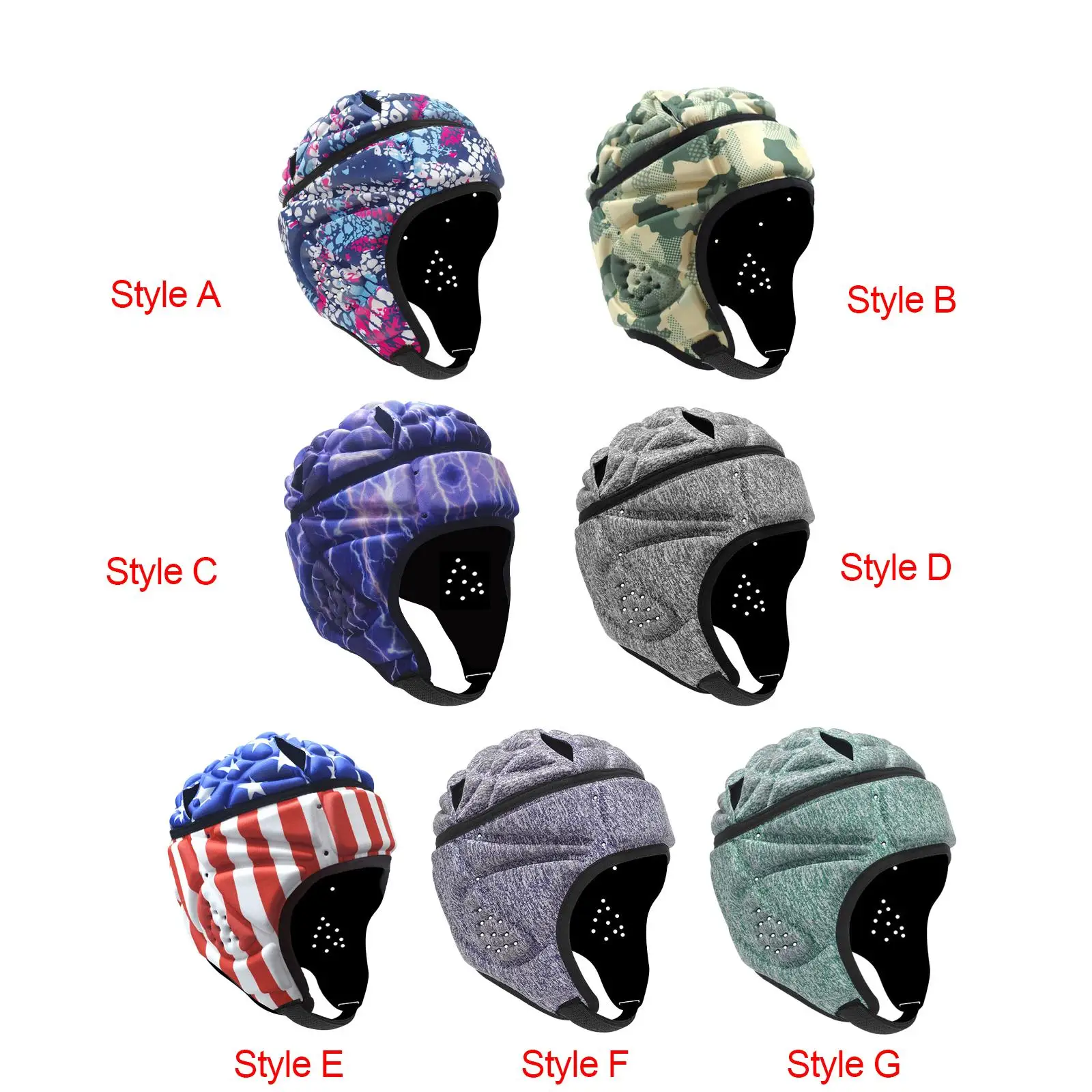 Kids Rugby Helmet Soft Padding Scrum Cap Protector Rugby Protective Cap for Pitcher Special Needs Soccer Flag Football Child