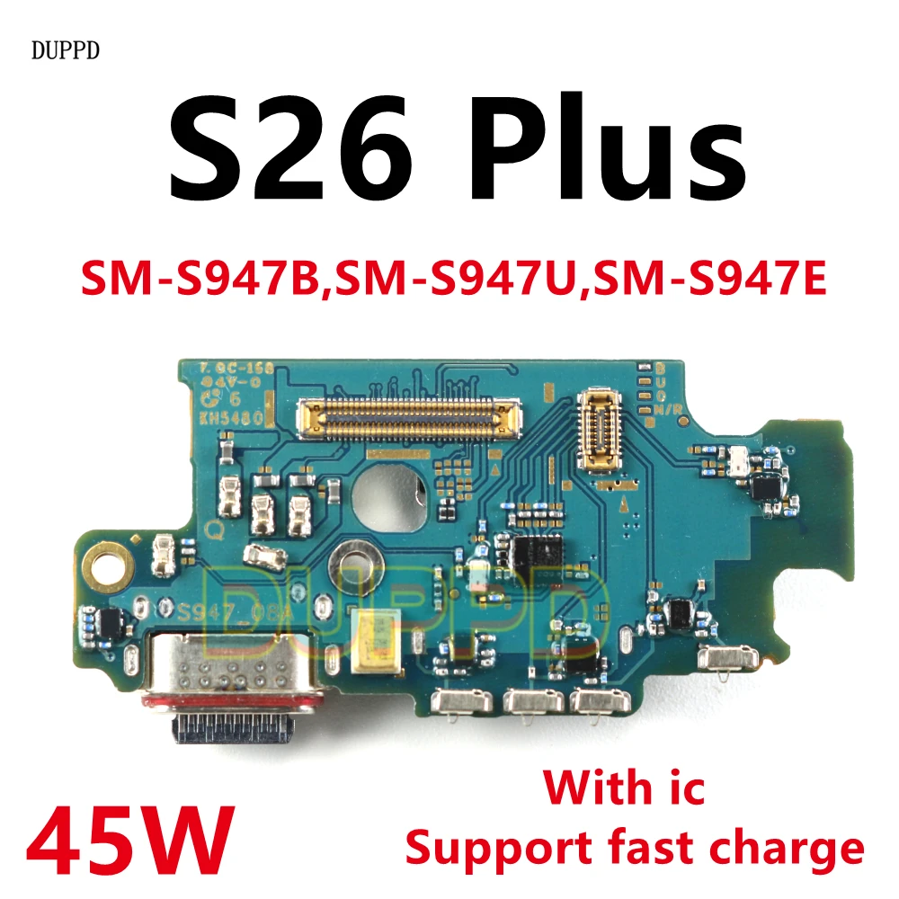 Charging Flex For Samsung S26+ S26 Plus S947B S947U S947E S947 Charger Port Board Dock Mic Connector SIM Card Slot Tray