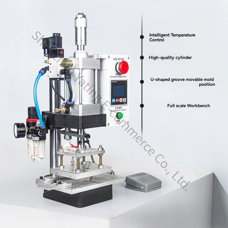 Pneumatic Bronzing Machine Branding PU Leather Marking Hot Pressing and Laminating Melt Wood Hot Stamping Embossing Indentation - view 2