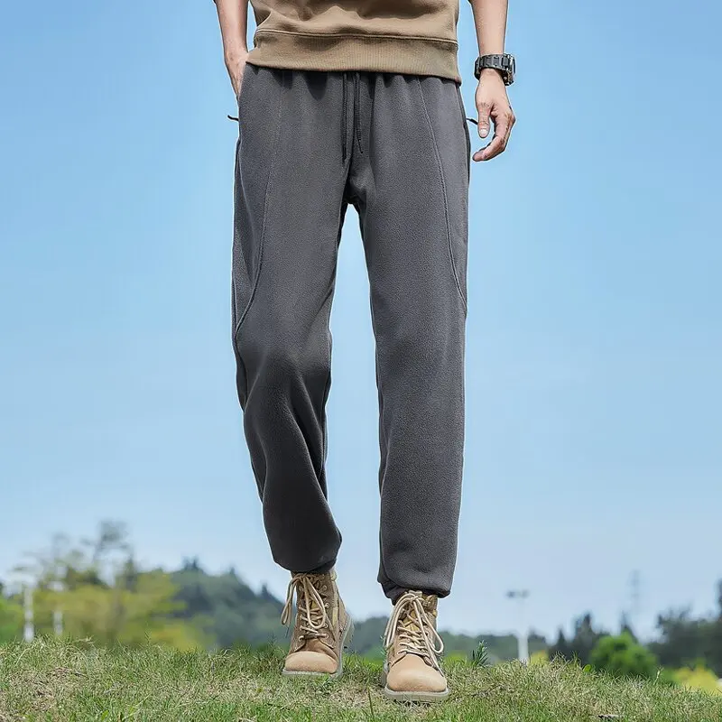 بنطال رياضي مريح للرجال ، بنطلون سميك دافئ ، بدلة رياضية كاجوال مريحة ، مقاس كبير ، 8 × لتر ، الموضة ، الخريف ، الشتاء ، ، ، ، ، ، ، ،