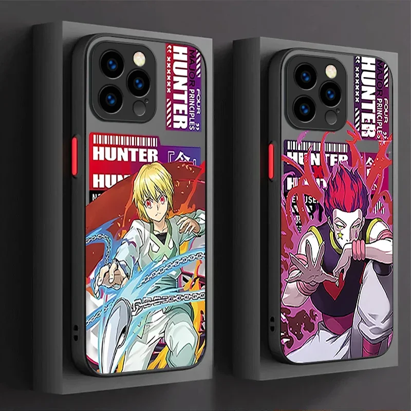 Hunter X Hunters Phone Case For iPhone 15 14 13 12 11 Pro Max mini X XR XS 7 8 6 Plus SE 2020 Matte Hard Shockproof Bumper Cover image 2