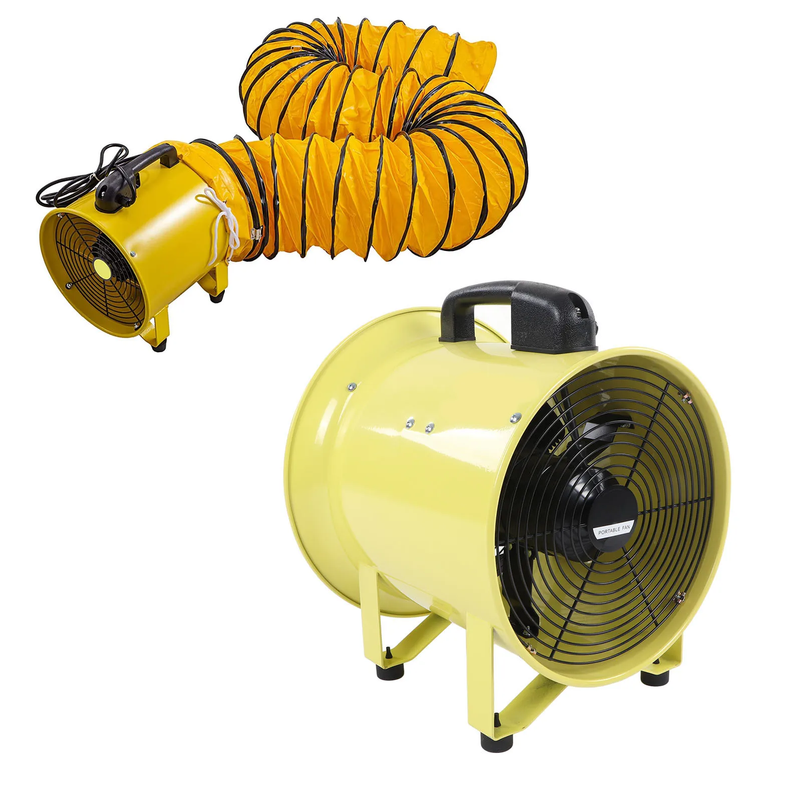 

12in Utility Blower Fan Quickly Air Moving High Velocity Portable Ventilation Fan with 5m Hose for Home Job Site Exhaust Fan