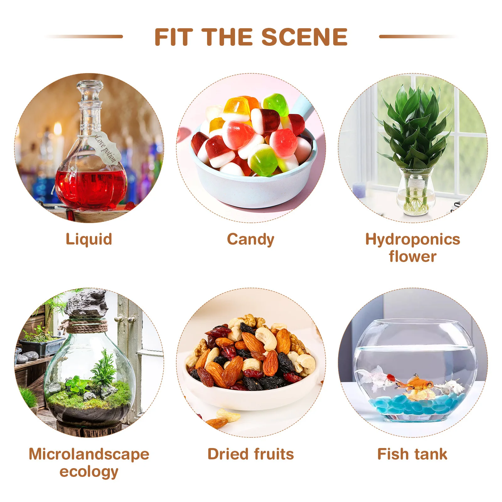 

2pcs Ecological Bottle Transparent Glass Terrarium Spherical Desktop Micro-Landscape Diy Empty Bottle For Moss Plants Home Decor