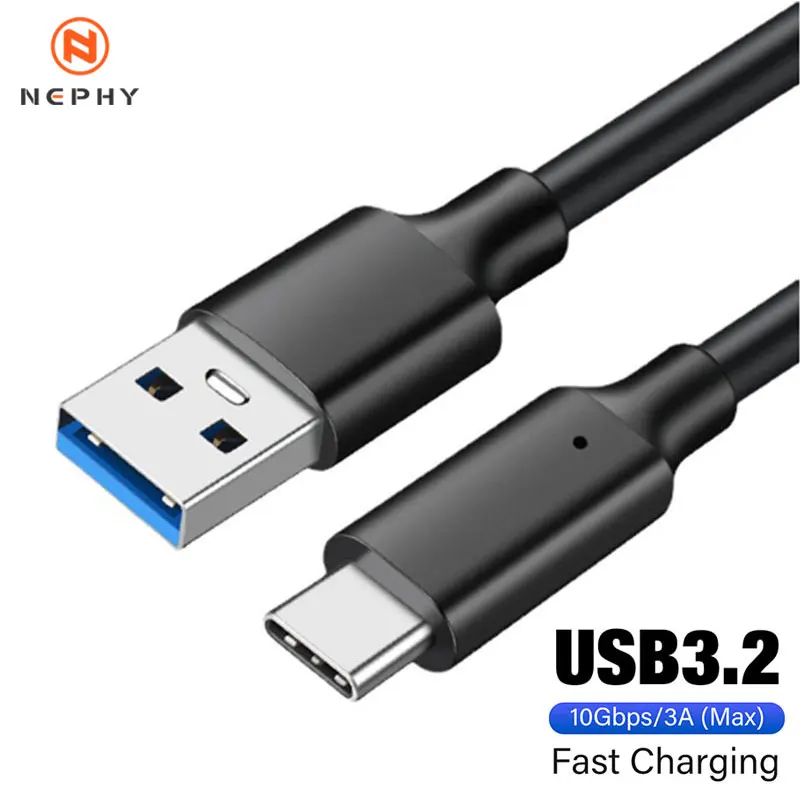 

USB3.2 USB3.1 Gen2 10Gbps Cable USB-A to USB Type C Cable 3A 60W Fast Charging 10G Data Transfer Cord USB-C for SSD Hard Disk