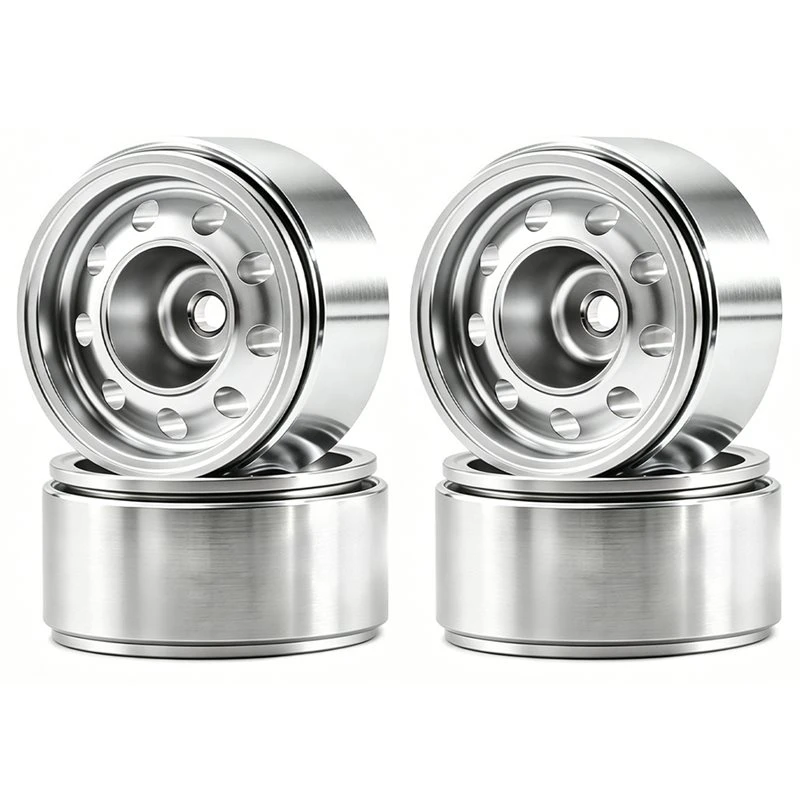 SCX30 0.7 Inch Negative Offset Brass Wheel Rims For 1/30 RC For Ford Mustang Jeep Wrangler K10 Crawler Upgrades-AA02