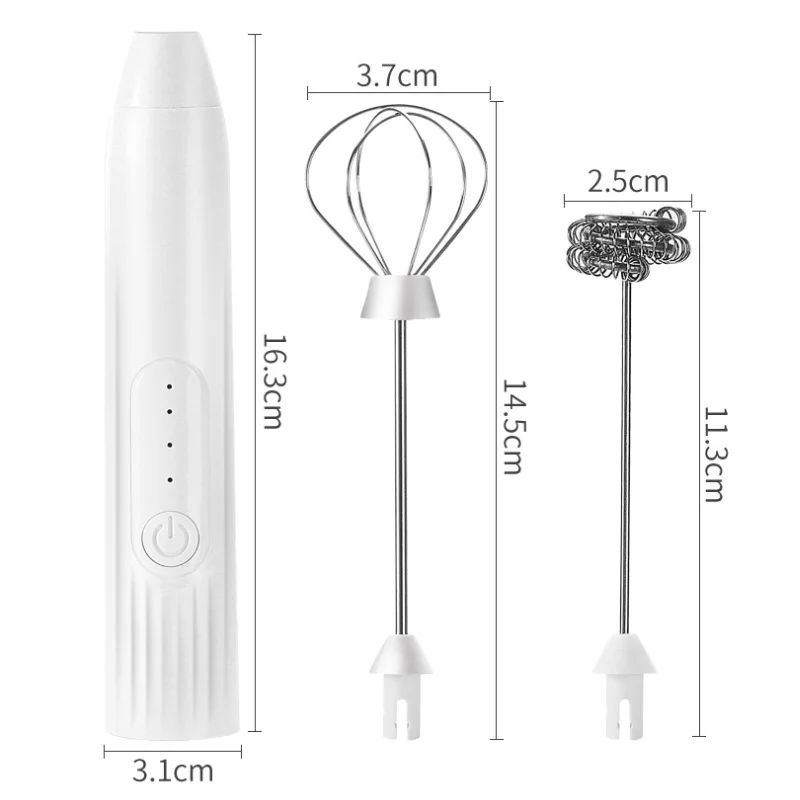 Schneebesen, Milchaufschäumer, Mixer, elektrisch, Backcremebesen, Kaffeeaufschäumer, elektrischer Handaufschäumer.