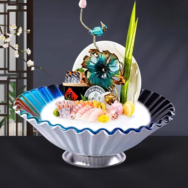 

Creative Galaxy Sashimi Plate - Multifunctional Ceramic Serving Platter, Artistic Sushi & Seafood Tray for Japanese Restaurant