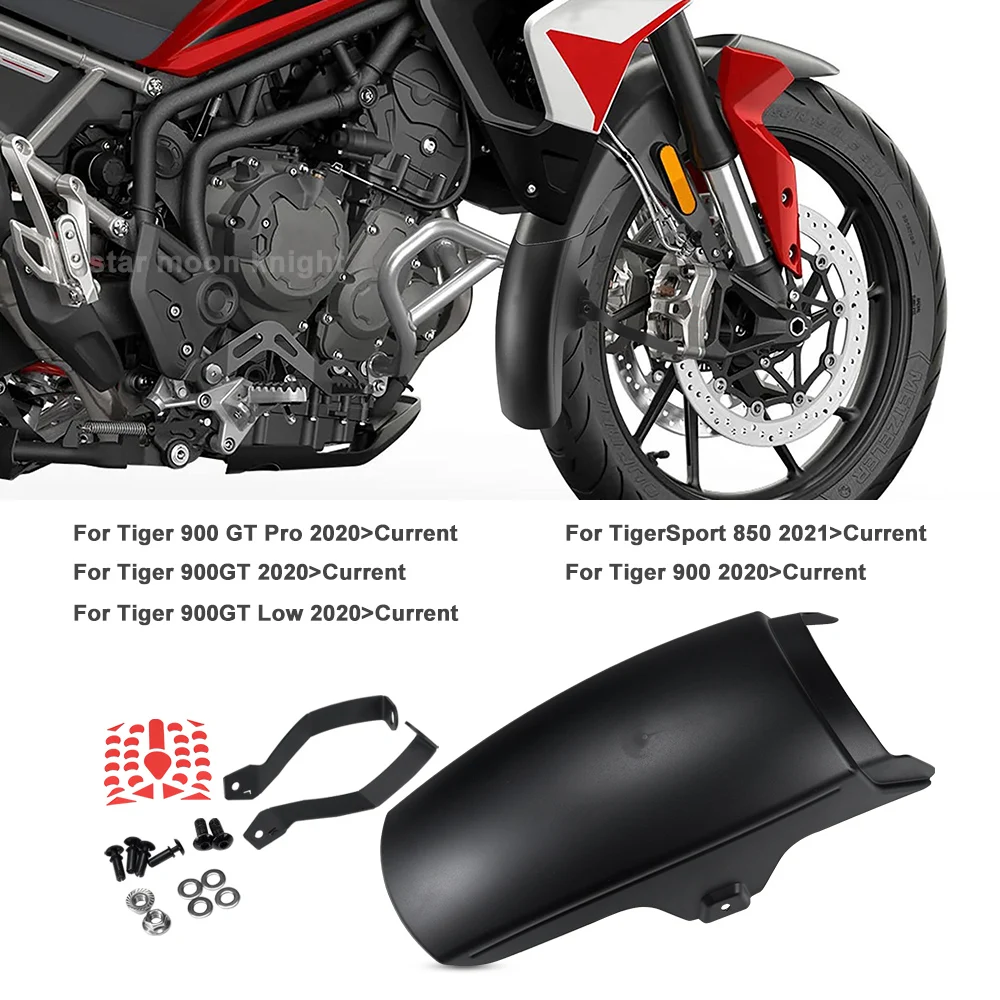 Motorcycle Front Mudguard Fender Extender Splash Guard Extension For Tiger 900 GT Low（2020-）Sport 850（2021-）