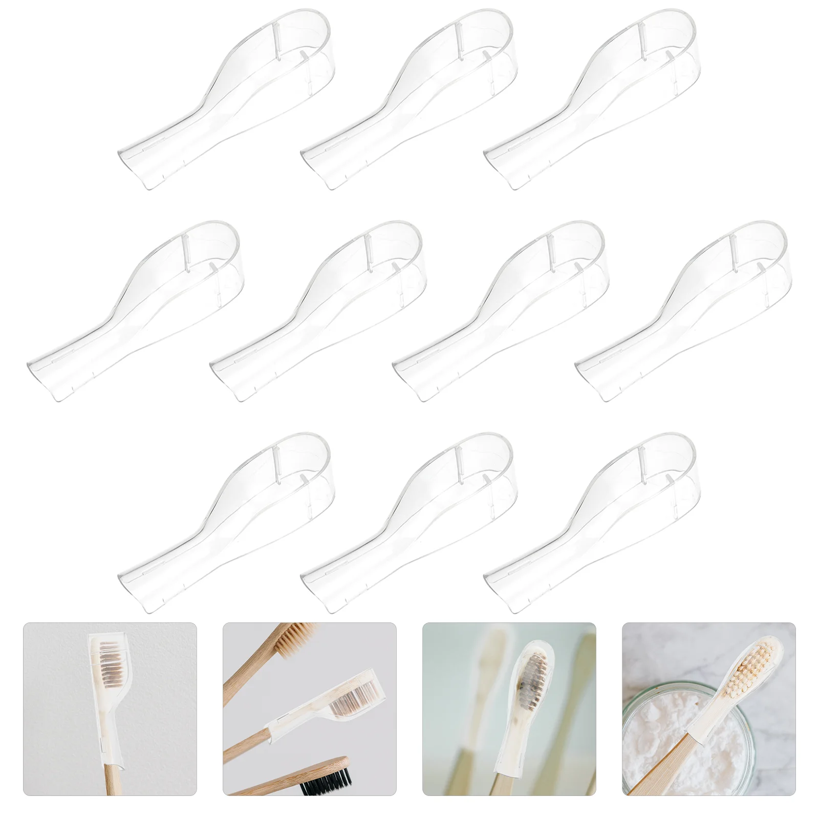 

10 Pcs Toothbrush Protective Covers Dust Proof Travel Caps for Electric Toothbrushes Portable Hygienic Safe Fits