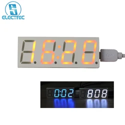 Módulo de pantalla de reloj electrónico LED rojo, 0,8 pulgadas, 4Bit DS3231 RTC, módulo de temporizador, módulo de reloj despertador, reloj Digital para coche