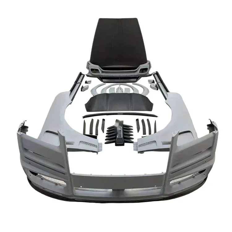 ألياف الكربون + مادة الألياف الزجاجية تحديث كولينان مانسي نمط الجبهة المصد الخلفي هود ل رولز رويس كولينان طقم الجسم