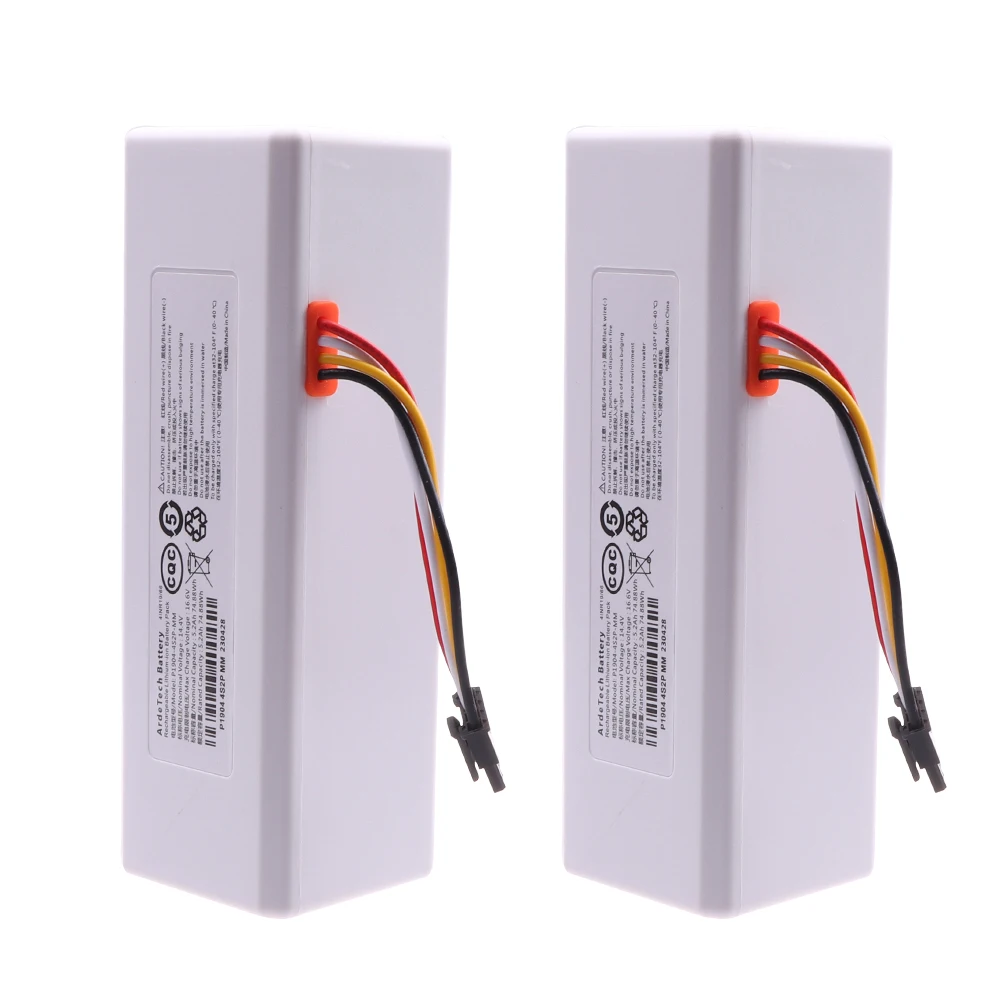 بطارية أصلية لهاتف شاومي Mijia ، 14.4 فولت ، 5200mAh ، 12800mAh ، 1C ، STYTJ01ZHM ، مكنسة آلية ، منظف ممسحة ، قطع ملحقات