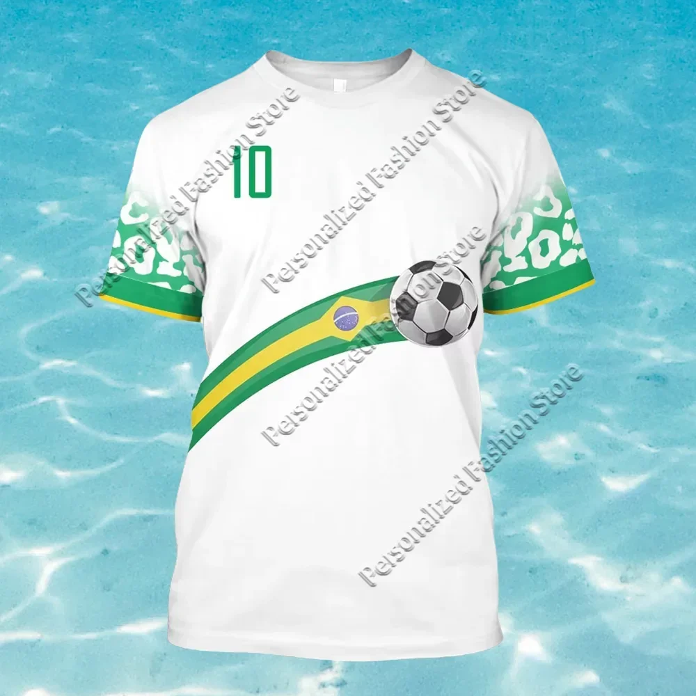 

2022 Brazil National Team Sports Fitness Fashion Short Sleeve T Shirt for Men World Football T Shirts Football Team Shirts Tops