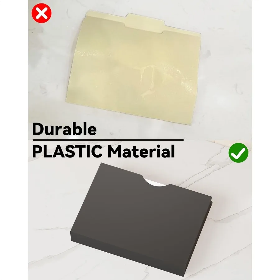 2 Inch Plastic File Jackets Manila File Folders Letter Size Heavy Duty Expanding File Folders Expansion Pocket Reinforced Strai