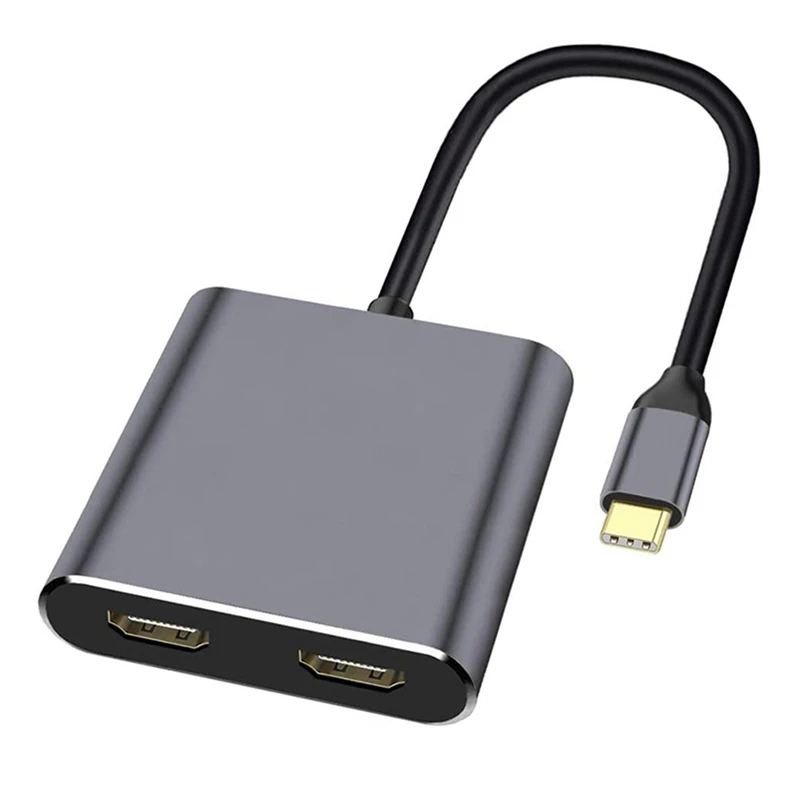 HOT SALE 4In1 USB Type C Hub to Dual 4K HD HDMI-Compatible Charge Port USB-C Docking Station Adapter Support Dual-Screen Display