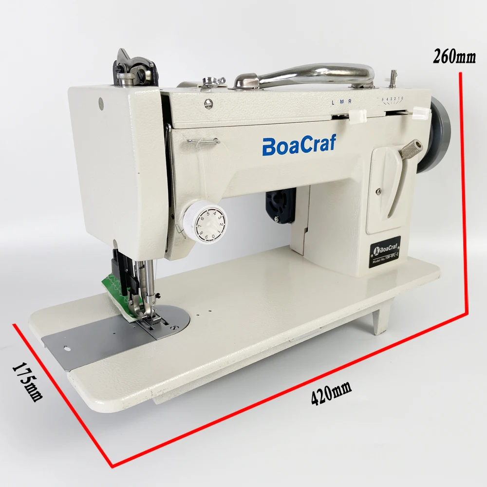 9\'\' 7\'\' Electric Sewing Machine Portable Walking Foot Zigzag + Straight Stitch Arm Leather 106-RPL 110V 220V