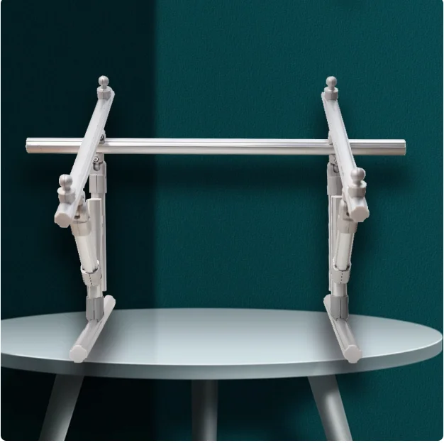 إطار معزز بغرز متقاطعة، إطار قابل للتمدد لطاولة كنز السرير على شكل حرف V، حامل ثلاثي القوائم لرف مطرز قابل للتعديل من سبائك الألومنيوم