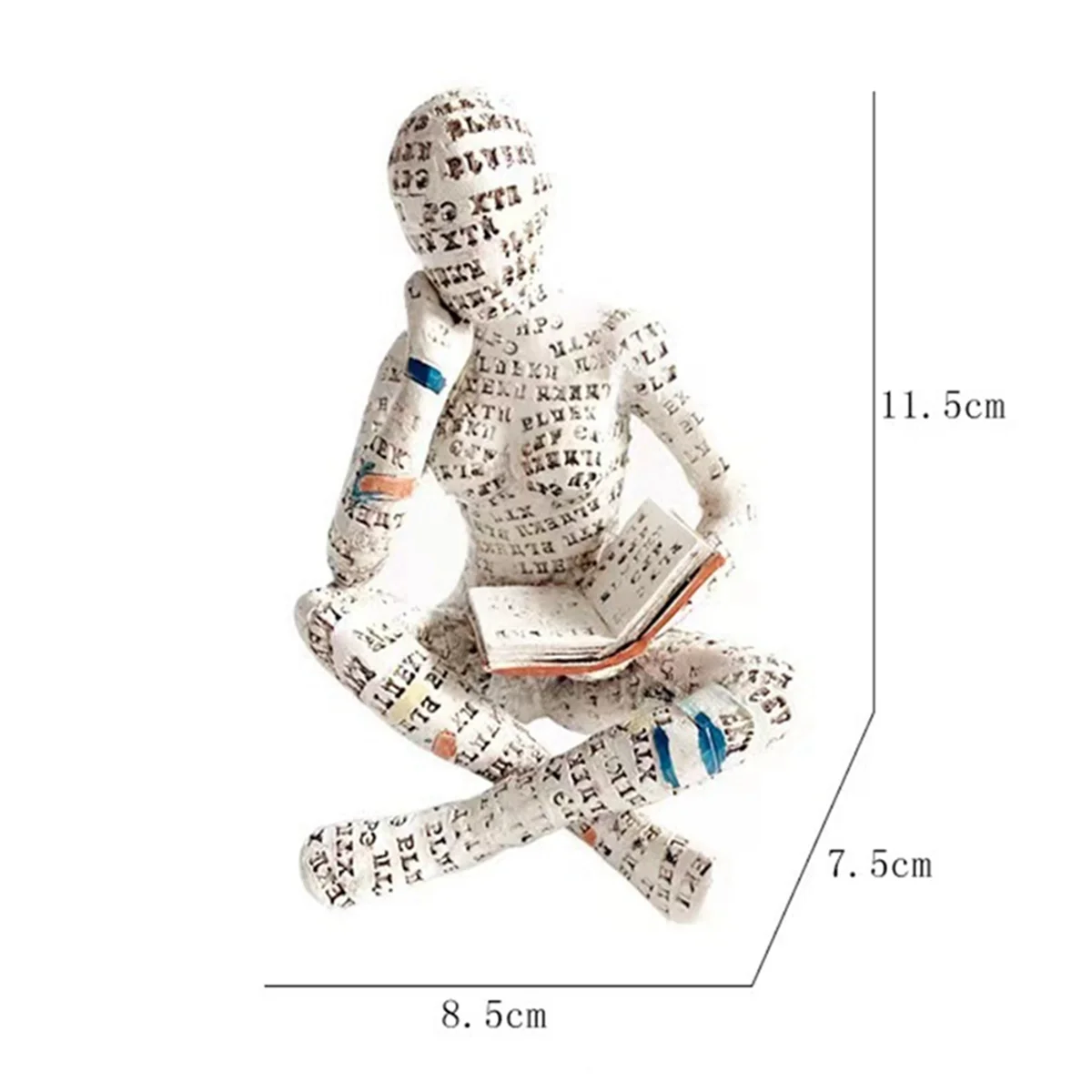 

A96Q-Reading Woman Figurine Pulp Woman Reading Bookshelf Decor Reading Woman Sculpture Ornament for Livingroom Bookshelf (01)