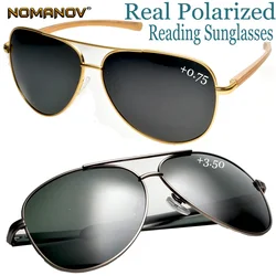 Clara Vida Pilot Frame Oversized Reading Sunglasses For Men Women Polarized Reading Sunglasses +0.75 +1 +1.5 to +4