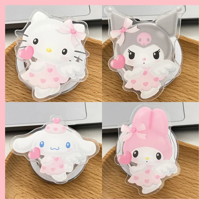 

Милая подставка Sanrio Hello Kitty Kuromi My Melody для Magsafe, магнитная ручка для телефона, подставка для iPhone, складной держатель для беспроводной зарядки