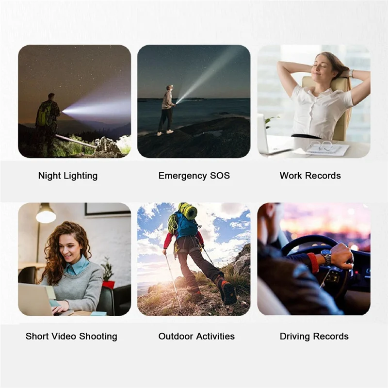 ABGI-Body Cam Sport Camcorder 2K Strap Style Light Video Recording Electronic Anti Shake