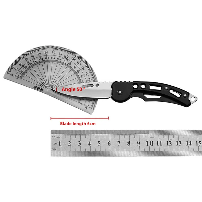 Stainless Steel EDC Folding Knife Outdoor Camping Survival Tactical Hunting Self-defense Knives Keychain Fruit Pocket Knife