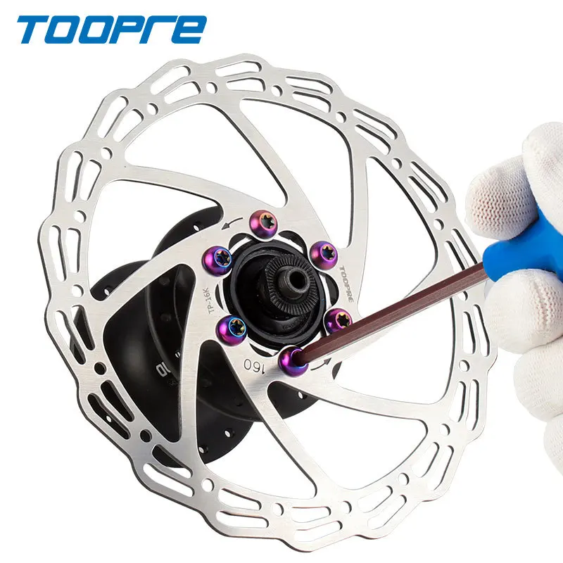 TOOPRE Mountain Bike T25 Plum Blossom Wrench S2 Alloy Steel Bicycle Rotor Disc Brake Disc Screw Installation And Removal Tool