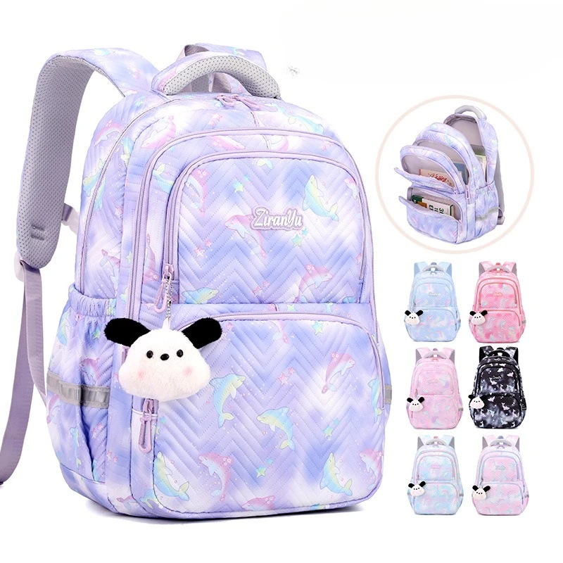 dolphin-print-waterproof-school-bags-for-girls-mochila-infantil-luxury-designer-pink-schoolbag-backpack-children-class-bag