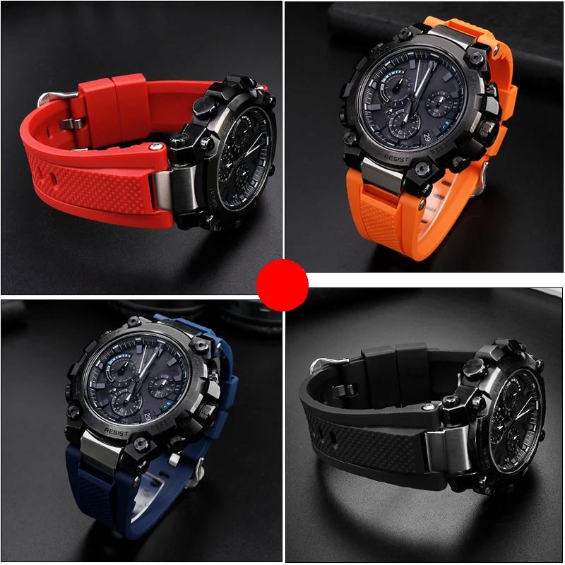 Sports Resin Silicone Rubber Strap For Casio MTG-B3000 MTG-B3000B/BD B3000 Series Waterproof Men Bracelet Watch Band Accessories