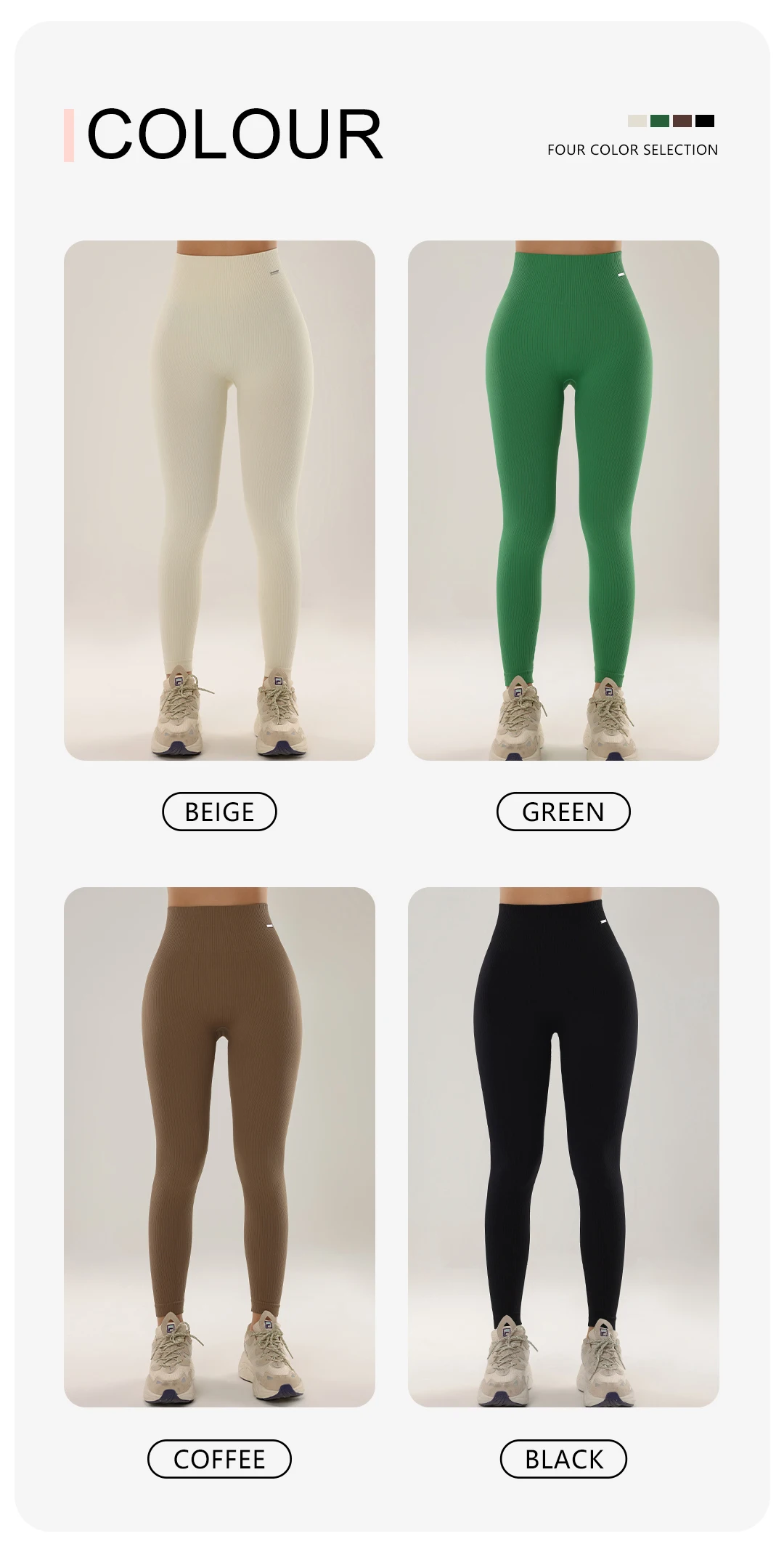 Sommerliche, superweiche Stoffe, High-Waist-Leggings, Gym-Yoga-Hosen, Lauf-Workout-Tights, Push-Up-Sportleggings für Damen – Detail 3