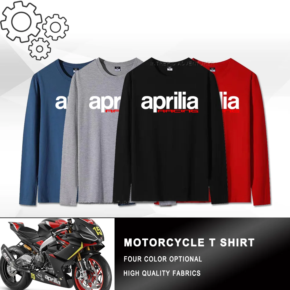 Motorcycle Printed T-shirt o neck casual top Cotton T-shirt FOR aprilia racing rsv4