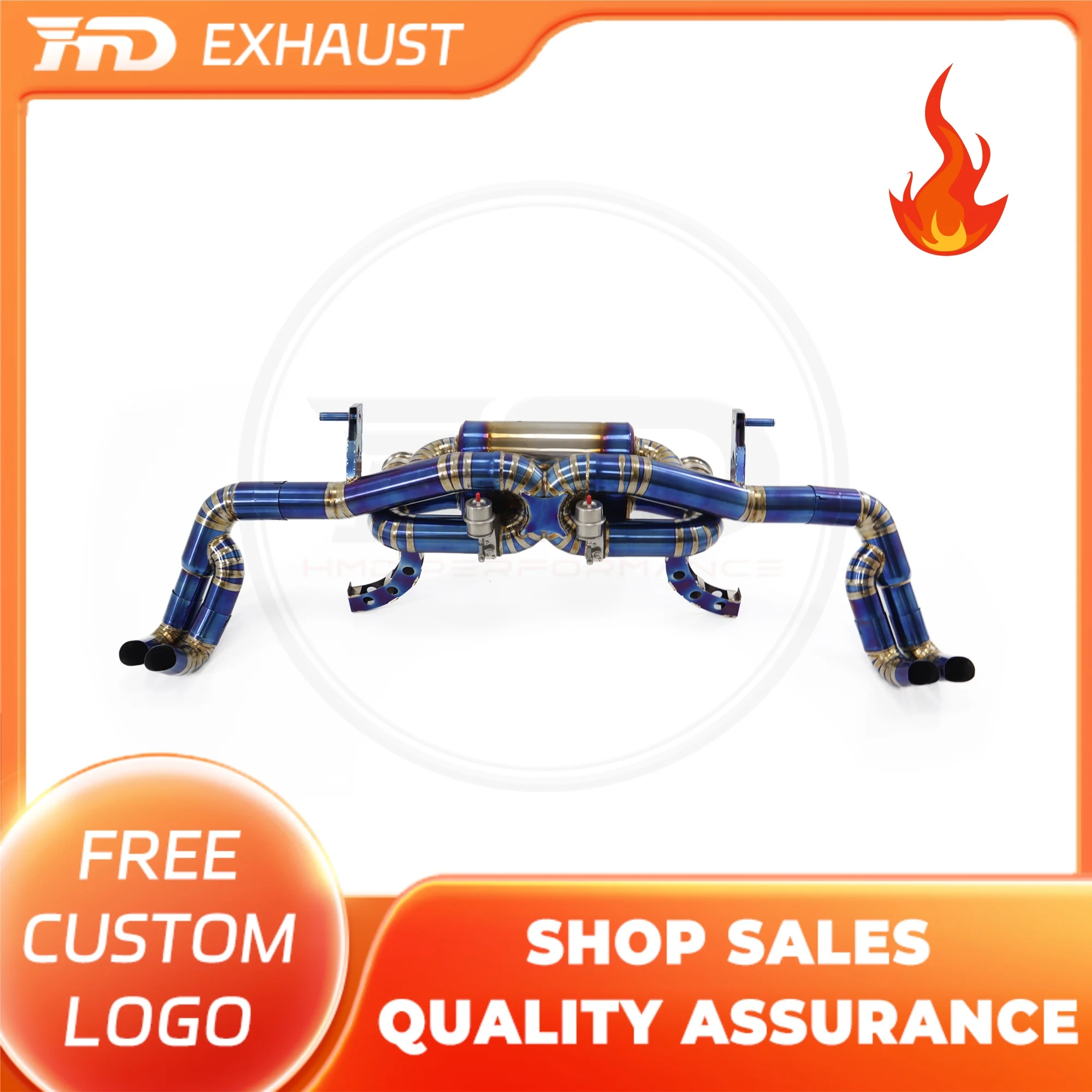 

HMD Hot Sale Titanium Alloy Catback Exhaust for Audi R8 5.2 V10 Performance Exhaust with valves