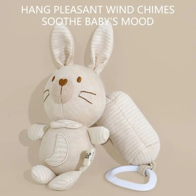 القطن العضوي سيارة الرياح الرنين لعبة مهدئة لحديثي الولادة سرير عربة المحمول حشرجة الموت التطوير الحسي الرضع A2UB #6