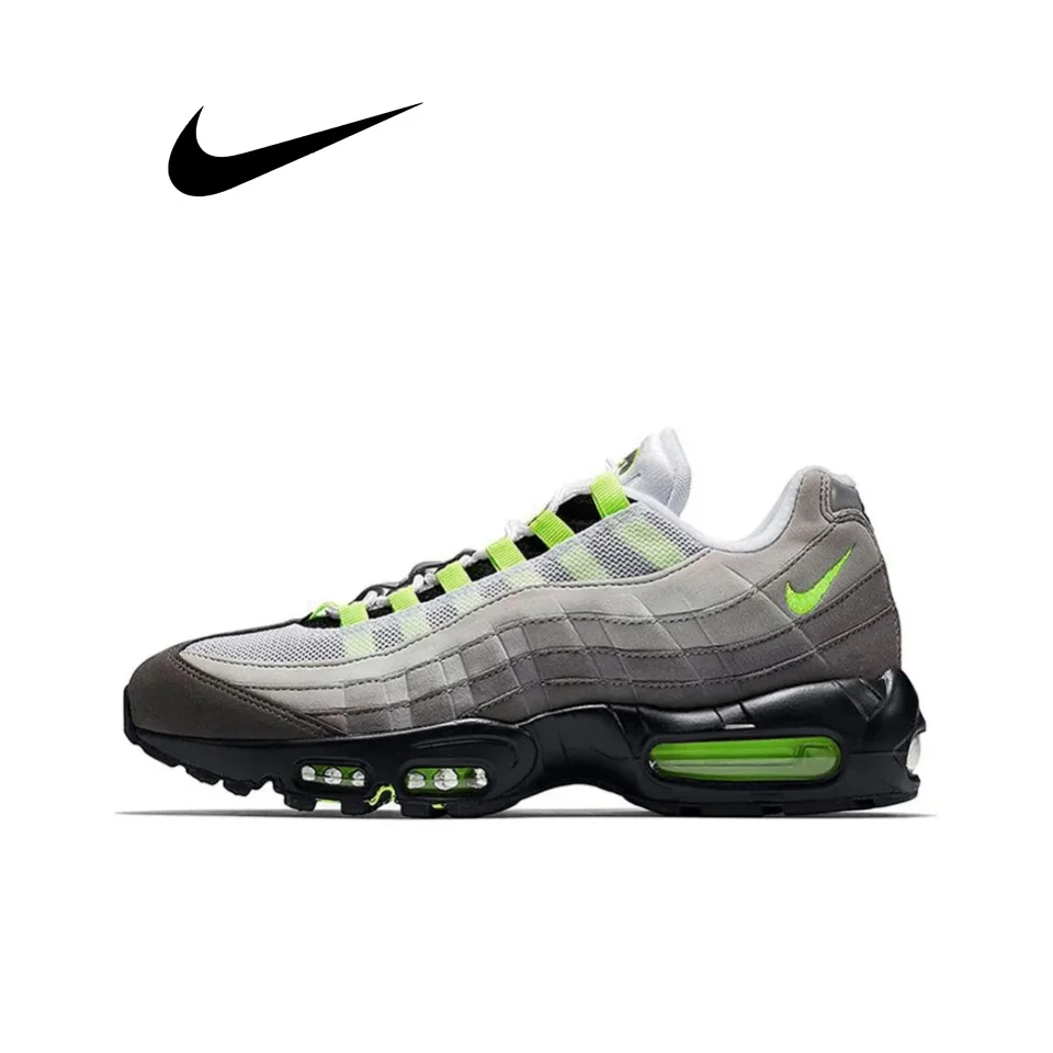 Nike Air Max 95 Running Shoes for Men and Women Unisex Green Gray