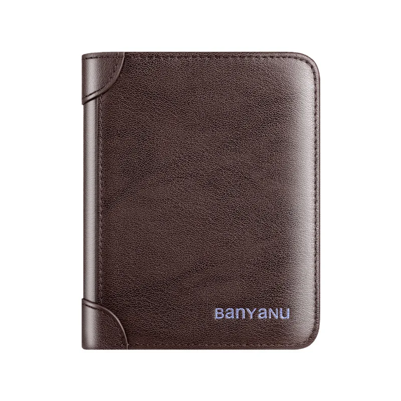 Luxury Wallet Men\'s cowhide Leather Short money clip Leather Vertical New Driver\'s License card holder Money clip