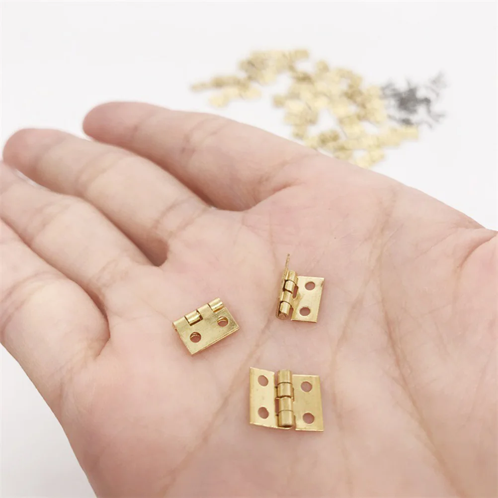 

12Pcs Mini House Hinges Alloy Material Exquisite Craft Lightweight Miniature Hinge Furniture Decoration Kids