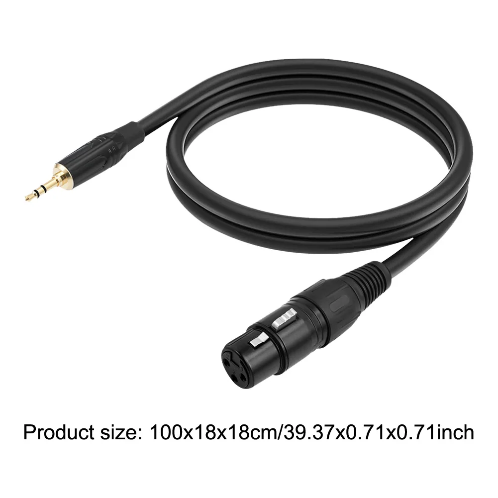 1/8 بوصة إلى XLR كابل 3.5 مللي متر إلى 3Pin XLR كابل الميكروفون XLR أنثى إلى 1/8 بوصة Mic الحبل لكاميرا الفيديو DSLR DV